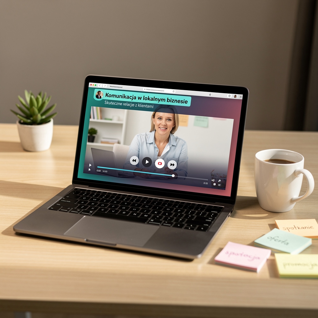 Kurs online na laptopie